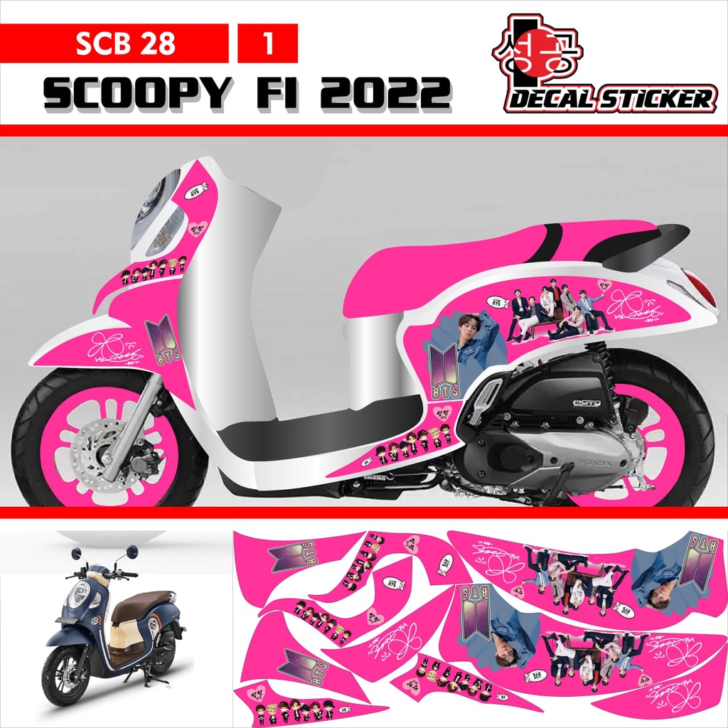 SCB 28 DECAL STICKER SCOOPY FI 2021 - 2022 BTS