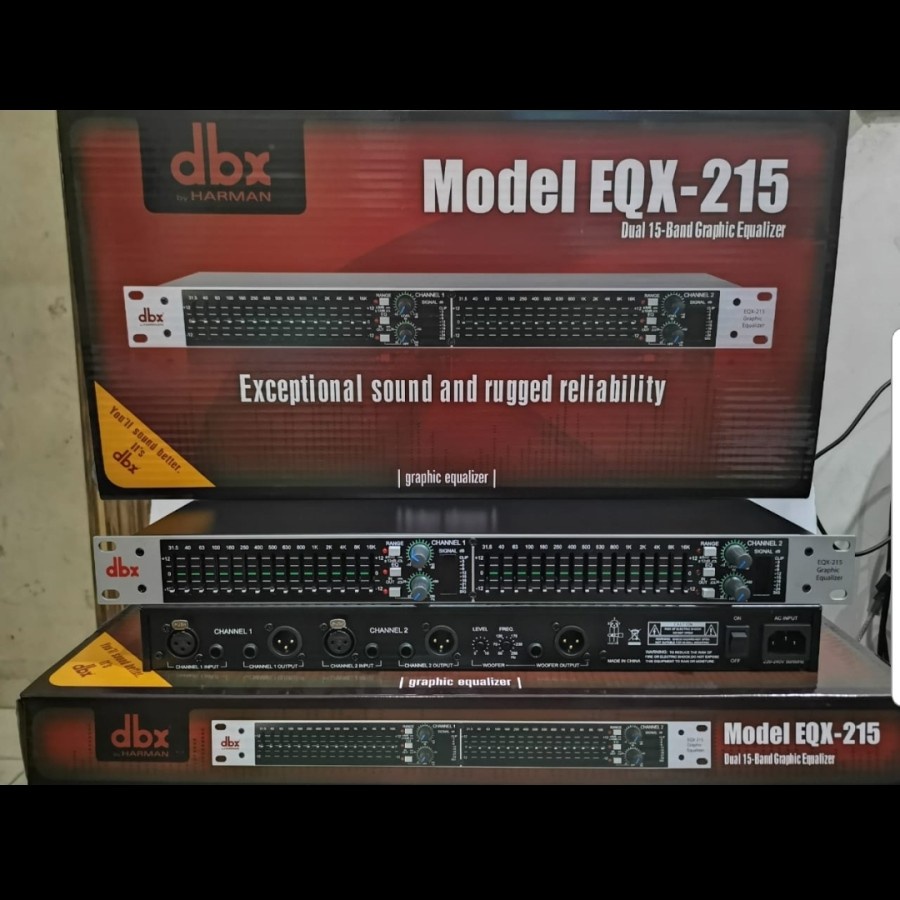Equalizer dbx eqx215 eqx 215 plus subwoofer equaliser