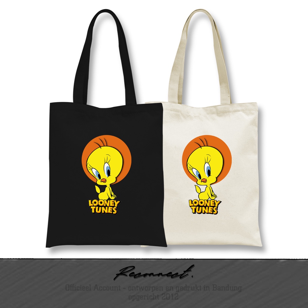 Reconnect TOTE BAG Anti Air Motif Tweety Looney Tunes - GRATIS TAMBAH NAMA