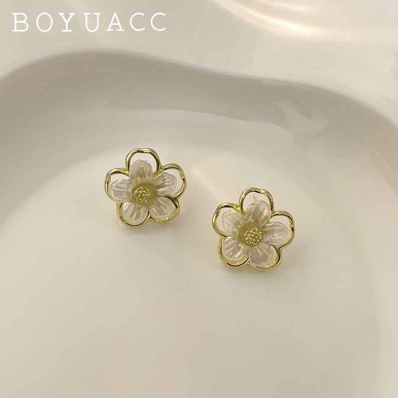 Anting Stud Mutiara Berlian Imitasi Gaya Retro Untuk Wanita