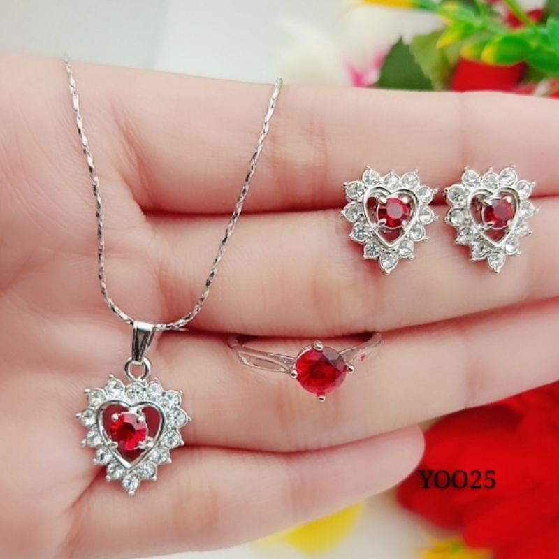 kalung xuping kristal lapis emas 24k