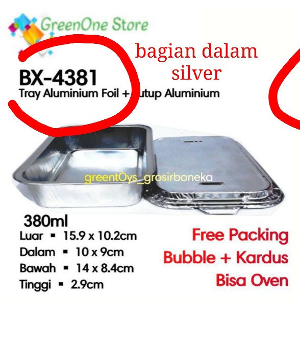 Aluminium Foil Cup Ax-350 / Bx-4381 + Tutup