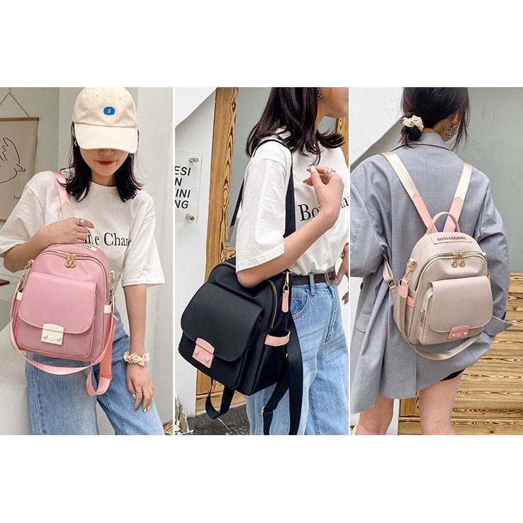 LT 2139 RISCE TAS RANSEL MULTIFUNGSI IMPORT WANITA CEWEK PEREMPUAN JAKARTA BATAM EL 6627