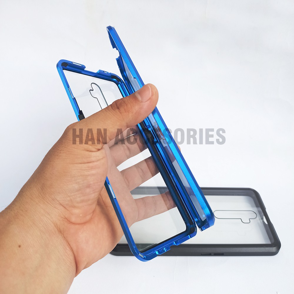 OPPO RENO 2F Case Magnetic 360 FULL GLASS Depan dan Belakang - Full Protection