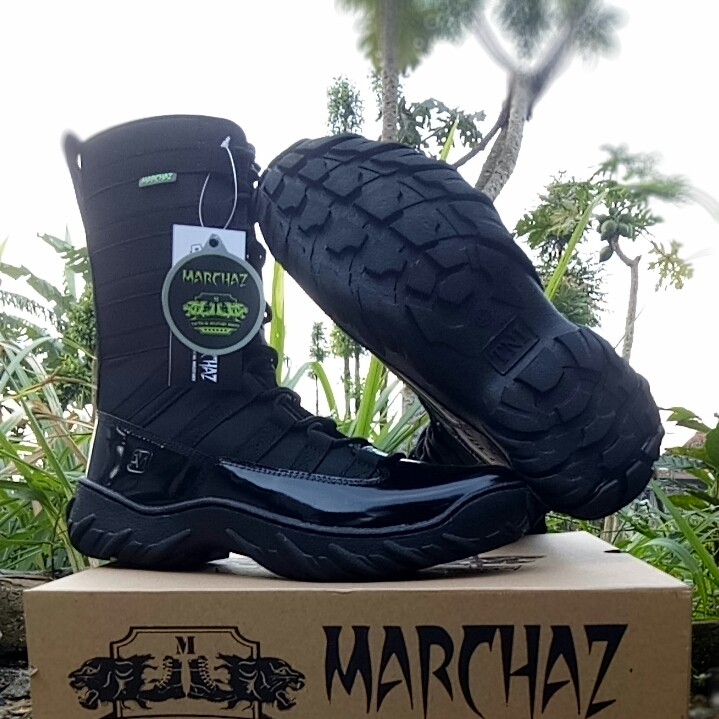 SEPATU PDL NINJA MARCHAZ KULIT ASLI SEPATU PDL TNI POLRI SECURITY SATPAM SEPATU BOOTS DINAS LAPANGAN