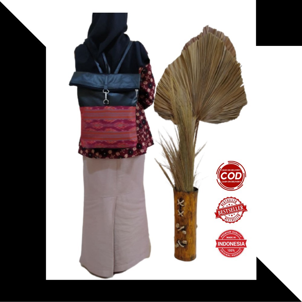 Nyimas Songket - Tas / Tas Wanita /Tas Ransel Wanita / Songket Palembang / Backpack / Tas Songket Me