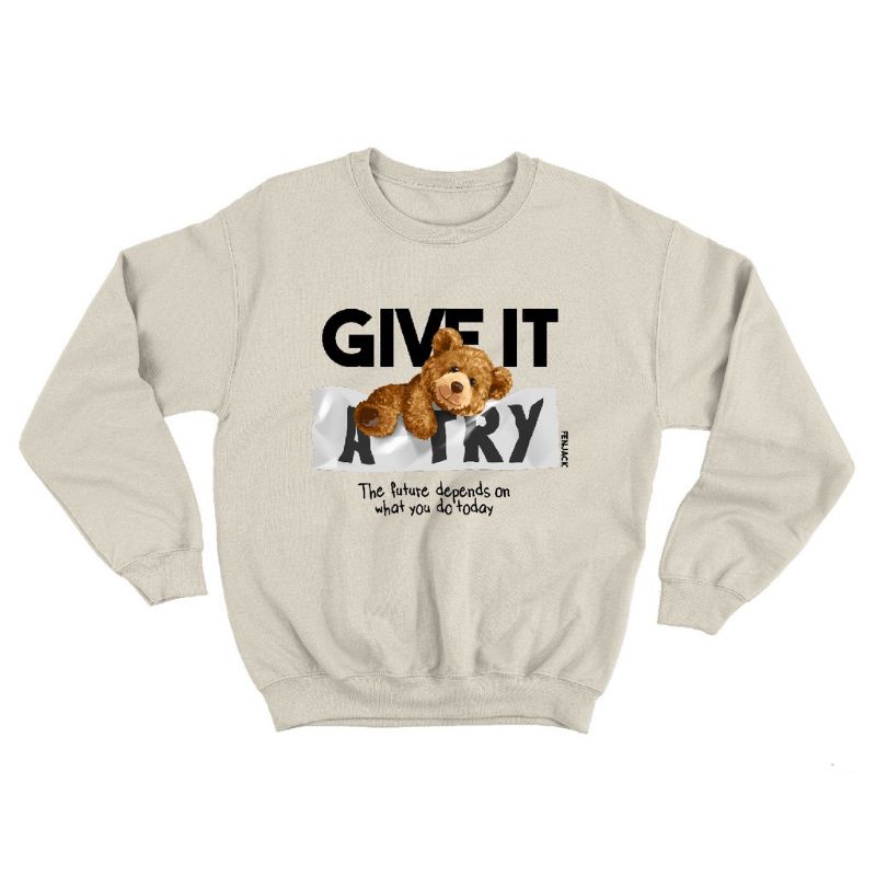 Jaket sweater basic pria wanita (Give it)