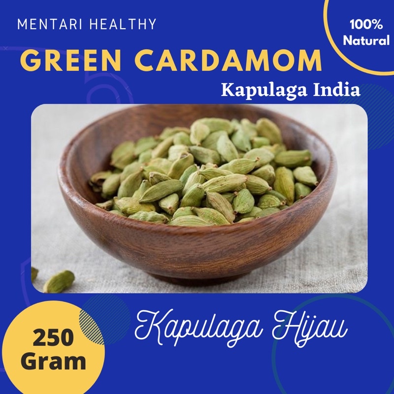 Kapulaga Hijau 250Gr / Cardamom / Kapulaga india 250Gram