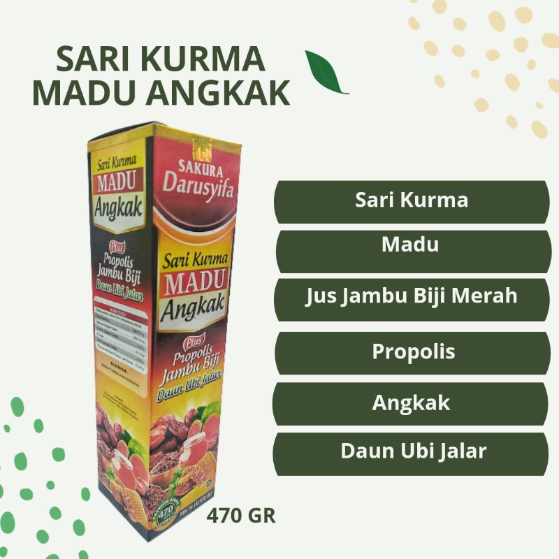 

Sari Kurma Madu Angkak Darusyifa 470gram Cair