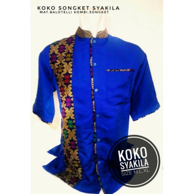 Baju Koko Songket size Jumbo XXXL