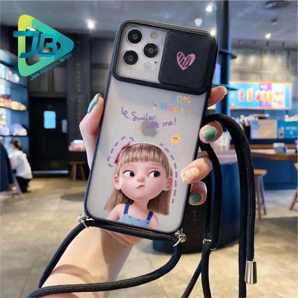 SOFTCASE SLINGCASE SLIDE PELINDUNG KAMERA GIRL RIGGED SAMSUNG OPPO VIVO REALME IPHONE XIAOMI ALL TYPE JB5158