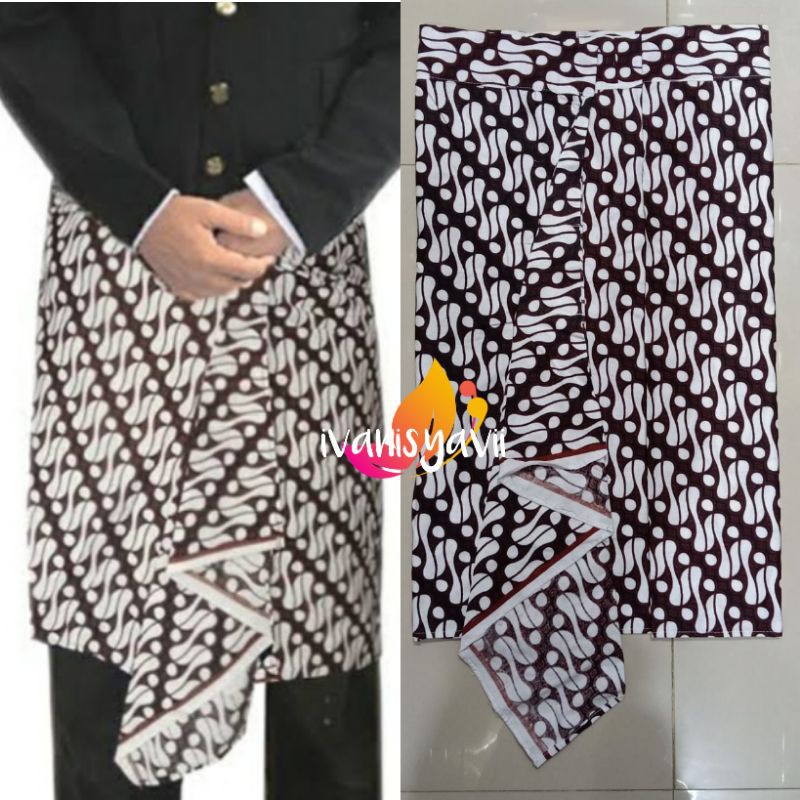 1 Set Sapit Urang + Blangkon, Motif Lengkap (Sembong/ Jarik Cowok)