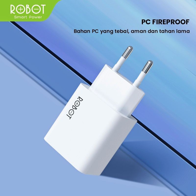 (ROBOT RF1) Adapter/ Kepala Charger 18W Quick Charge 3A Qualcomm 3.0 Adapter Xiaomi/ Samsung/ oppo/ vivo