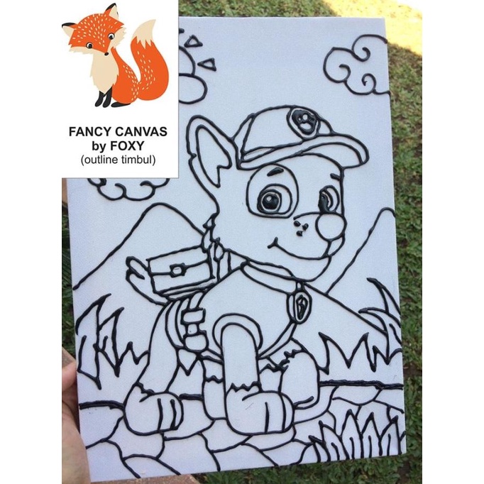 

kanvas lukis anak gambar ROCKY - PAW PATROL