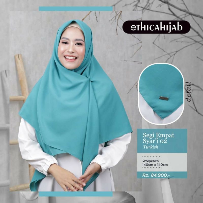 HIJAB SEGIEMPAT SYARI 140 X 140 POLOS || ETHICA