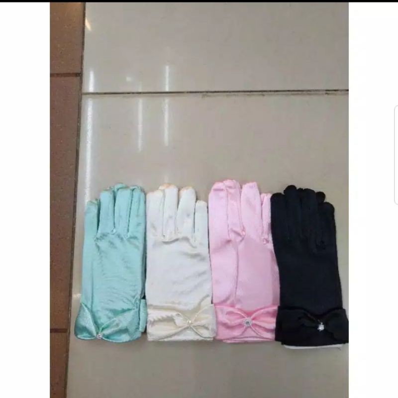 Sarung tangan anak pesta-Bridal Wedding Gloves Anak Pendek