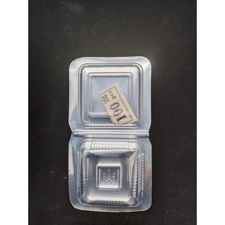 Mika Plastik / Tempat Kue / Mika Kotak Plastik 100 Pcs