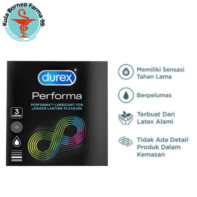 Kondom Durex Performa Tahan Lama isi 3 pcs