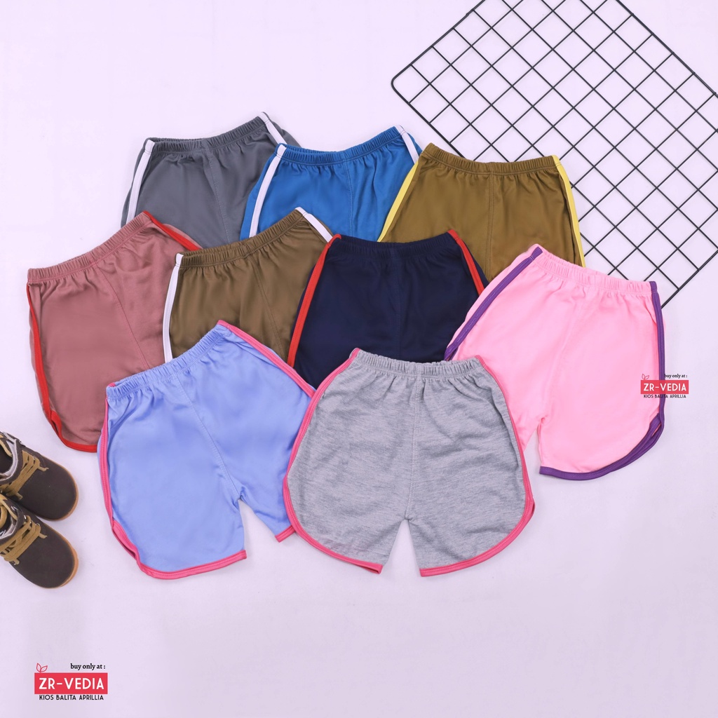 List Short Pants Anak Perempuan uk 3-15 Tahun / Dalaman Celana Pendek Polos Celana Pendek Anak TK SD ABG Remaja Murah Adem ZR Vedia