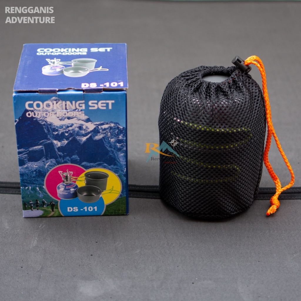 PAKET Cooking Set DS 101 Kompor Ultralight Alat Masak Camping Portable