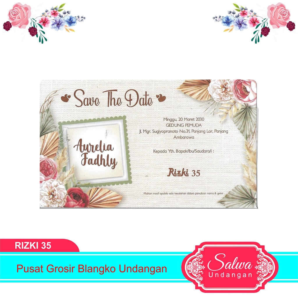 Blangko Undangan Rizki 35 Harga Murah