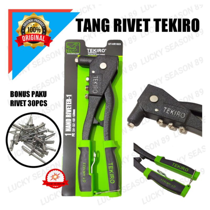 Tang Rivet 2.4mm-4.8mm bonus paku