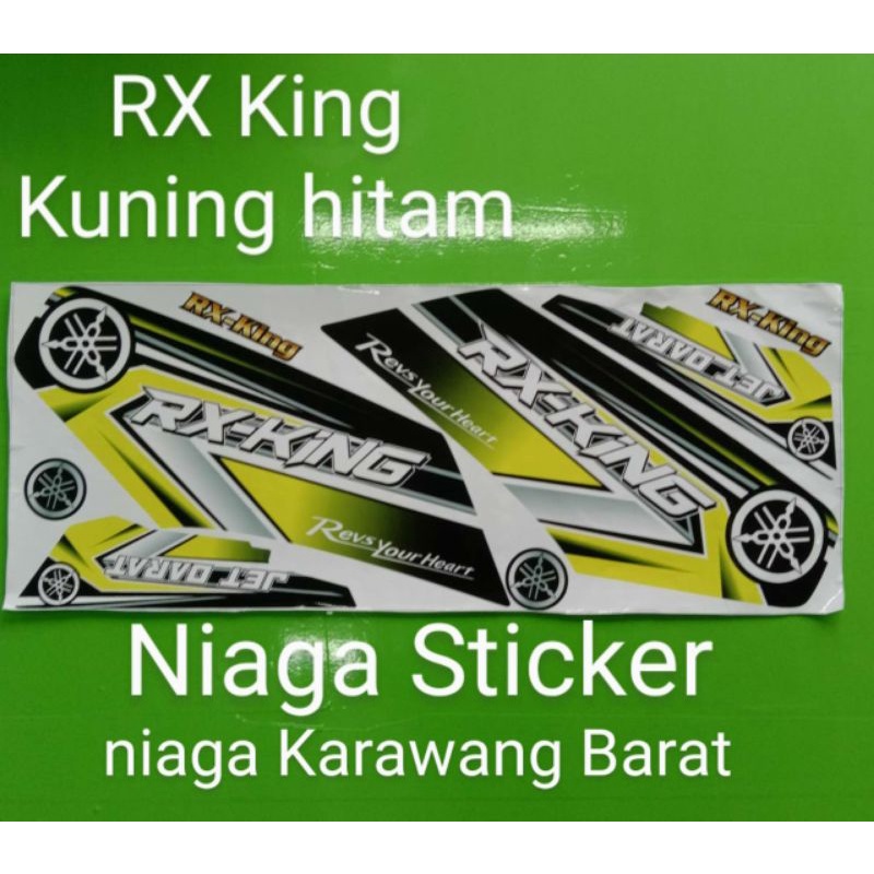 Striping Variasi list body stiker Yamaha RX King kuning