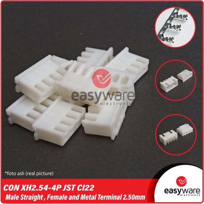 1 SET Connector JST XH2.54-4P Straight Header 2.54mm CI22 4 pin Straight