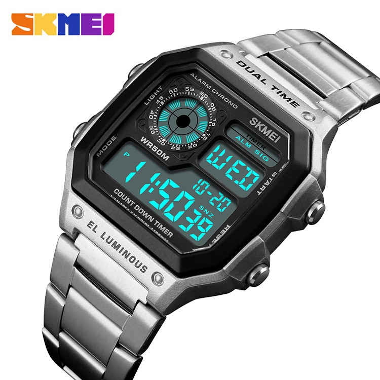 SKMEI 1335 Jam Tangan Pria Digital Stainless Steel WK-SBY