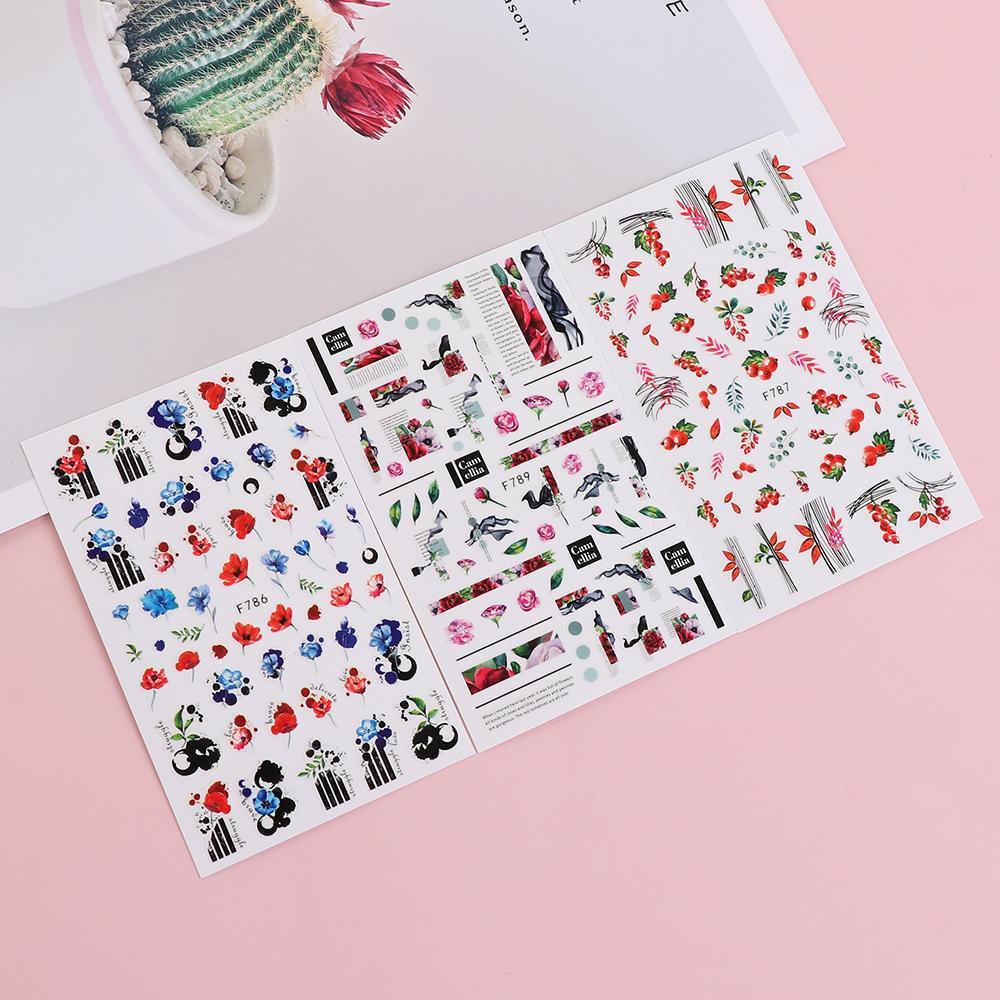 Stiker Kuku Motif Garis Musim Gugur Untuk Manicure