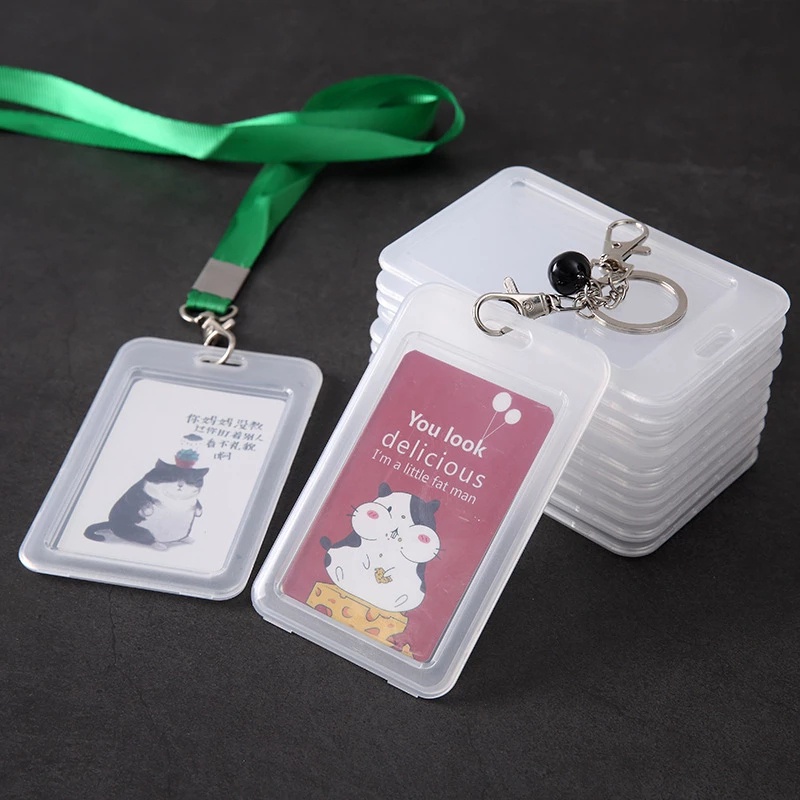1PC Waterproof Transparent Card Protector Cover / Double-sided Business Credit Cards Bank ID Card Sleeve / Student Bus Card Holder Case