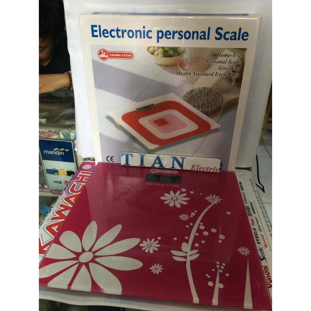 CROWN STAR Electronic Personal Scale / Timbangan Badan Digital