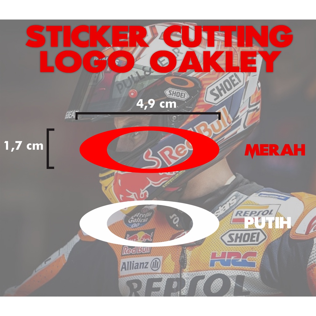 

Stiker Cutting Oakley Sticker Marquez Bulat Visor Helm logo O Motor Termurah Berkualitas