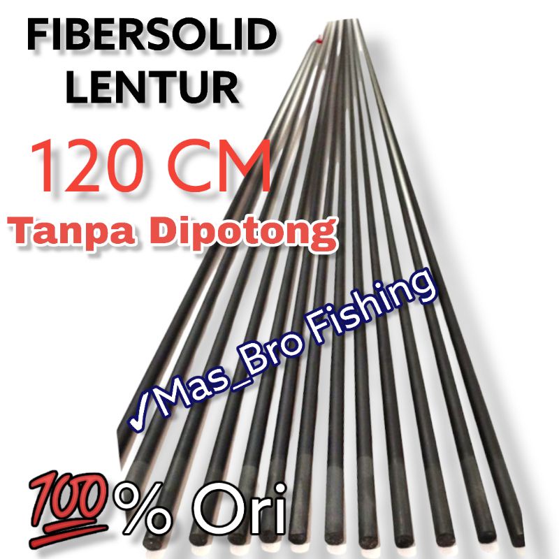 BAHAN BLANK JORAN FIBER SOLID ACTION LENTUR KUAT PANJANG 120 CM GRATIS PACKING BAMBU