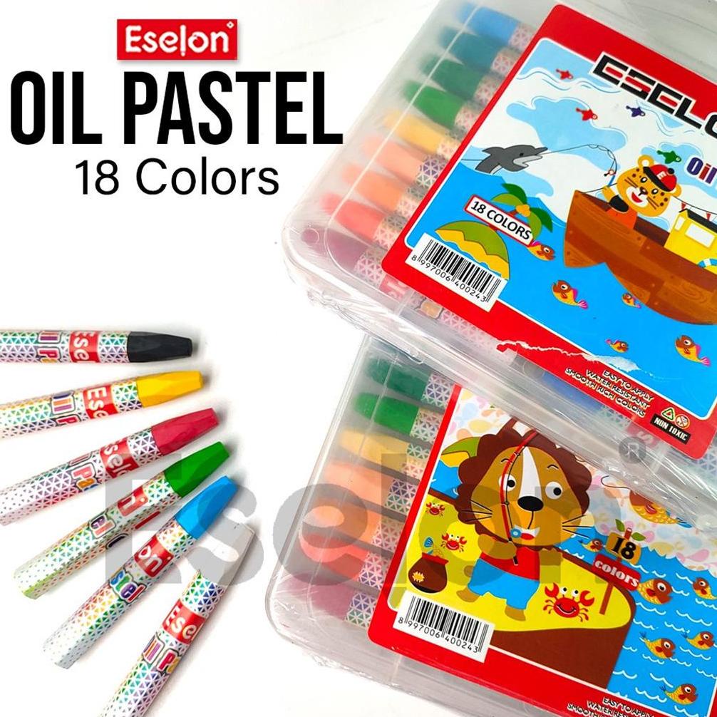 

((BISA COD)) Crayon / Oil Pastel / Crayon Eselon 18 colors