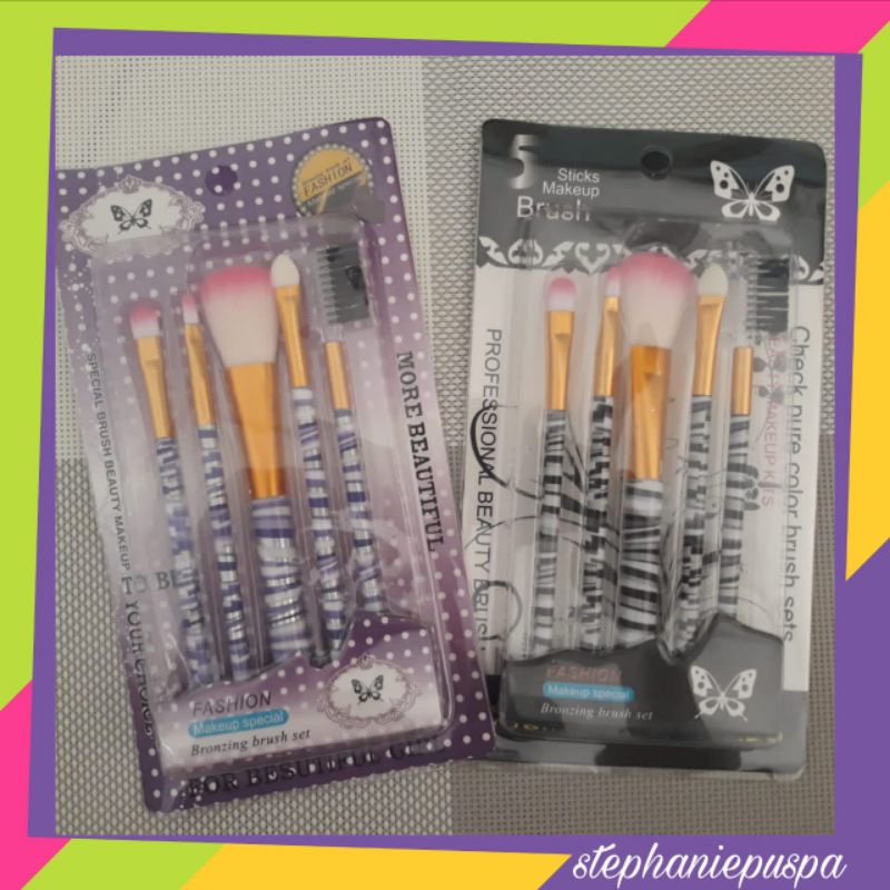 MAKE UP BRUSH SET 5IN1 / KUAS MAKE UP SET ISI 5