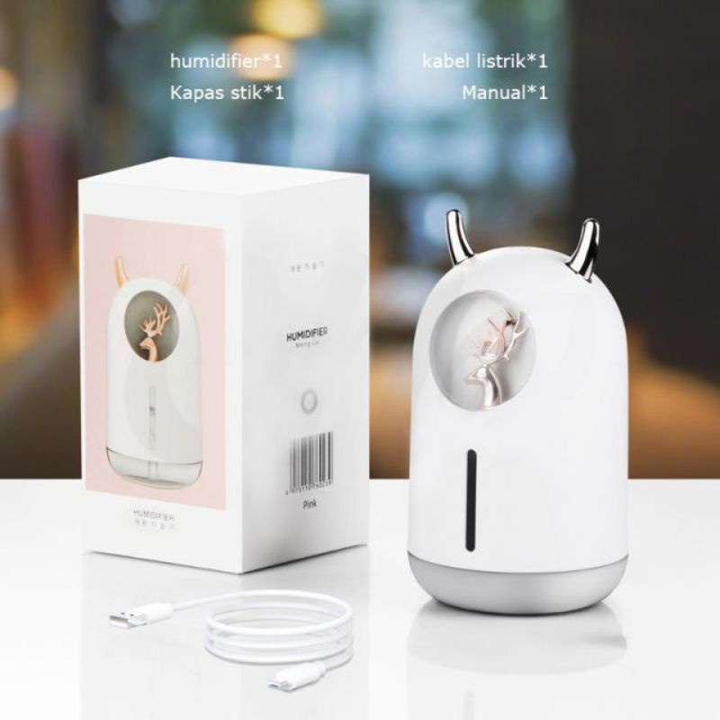 humidifier purifier 600ml bentuk rusa original pasar murah