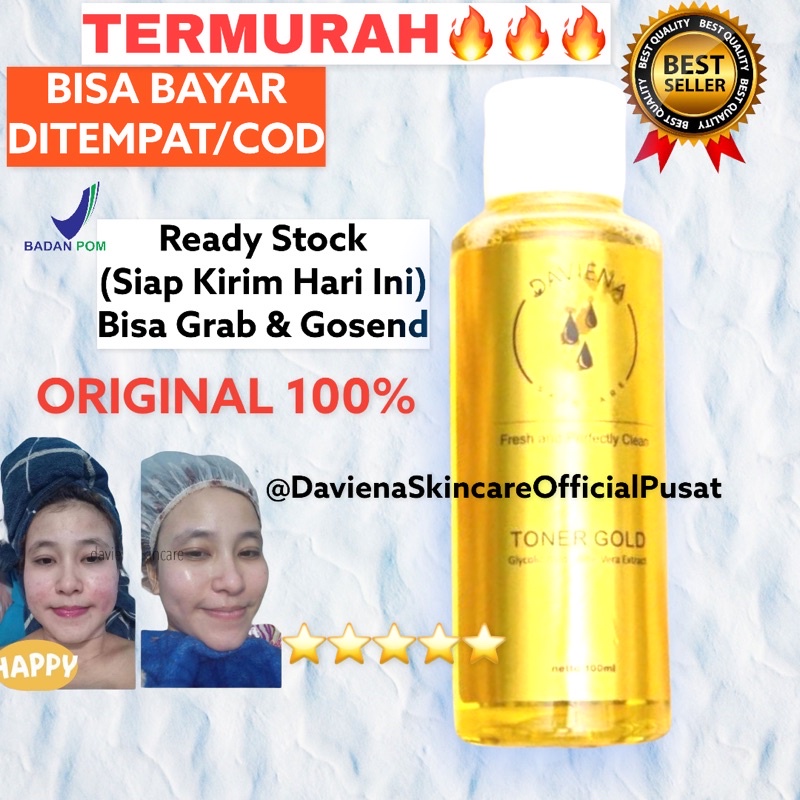 TERLARIS TONER GOLD SERIES DAVIENA SKINCARE | DAVIENASKINCARE Davina ASLI 100% Toner Pembersih Clean