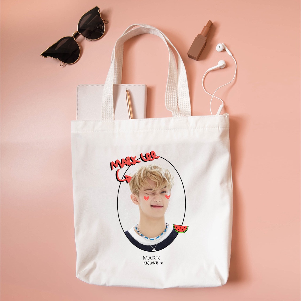 NCT 127 /TOTE BAG Kanvas muka NCT 127 / Korean Fashion Wanita / tas belanja