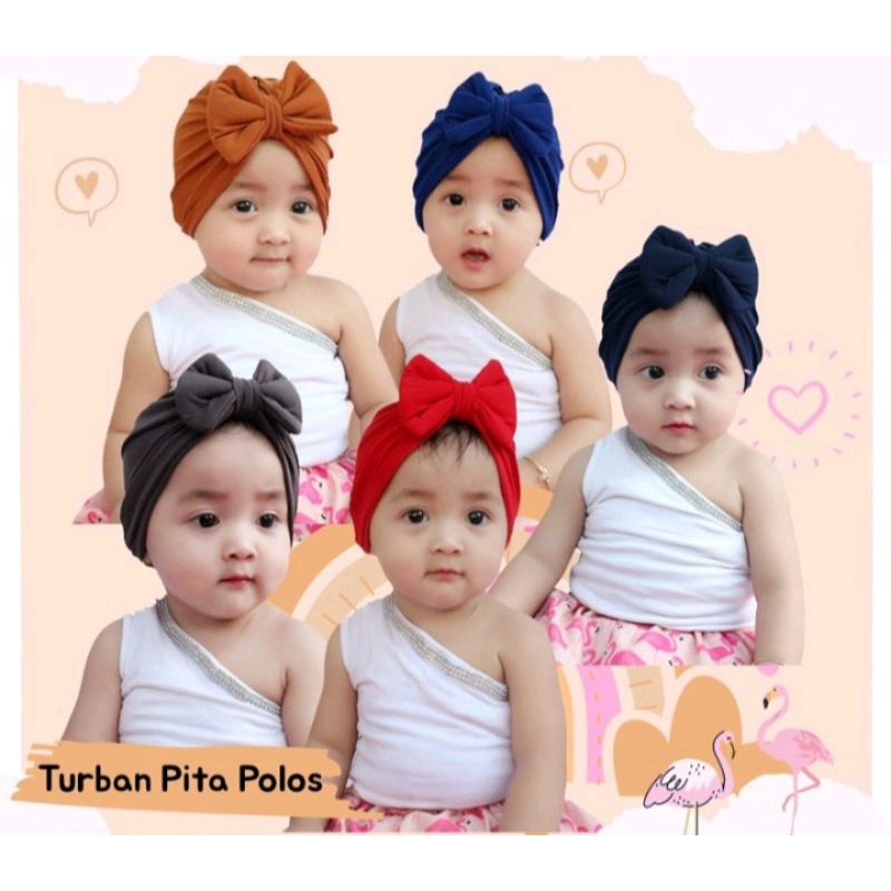 Turban pita polos anak turban pita anak ciput anak bando anak bandana anak jersey lembut topi anak jilbab anak hijab anak turban murah grosir madiun