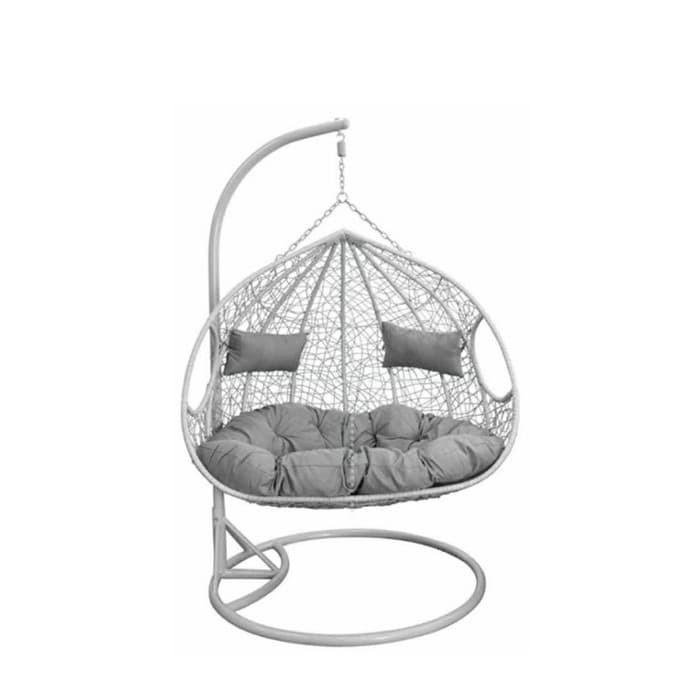 Ayunan Ayunan Gantung Rotan Jumbo Pearl Sintesis Ratan Taman Minimalis