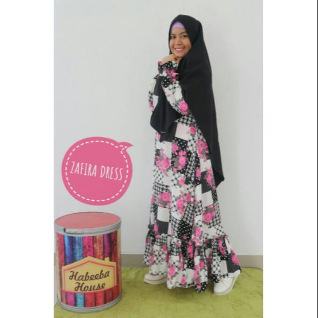 ZAFIRA DRESS BY GOLDYNA #GAMIS #SYARI #GOLDYNA