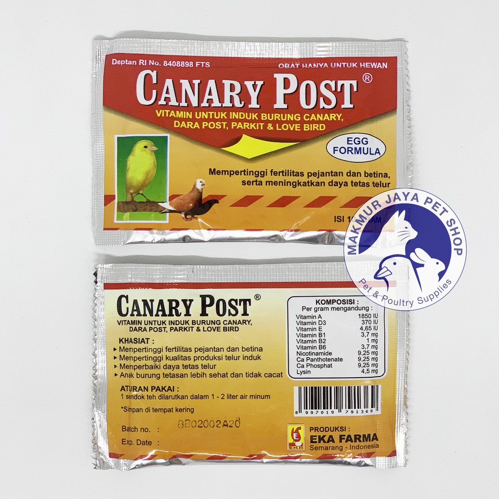 Canary Post Vitamin / Obat Fertilitas Burung Induk Eka Farma