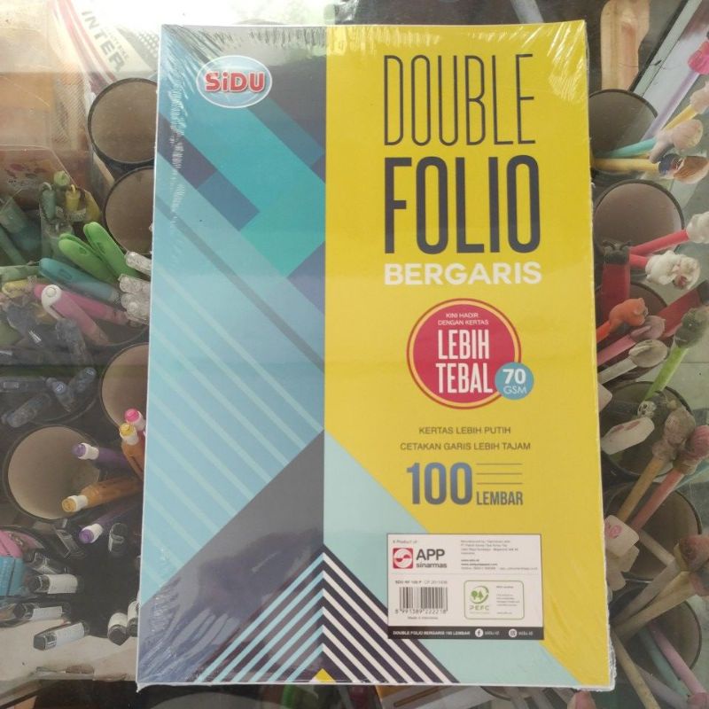 

Kerta FOLIO BERGARIS SIDU isi 100 lembar