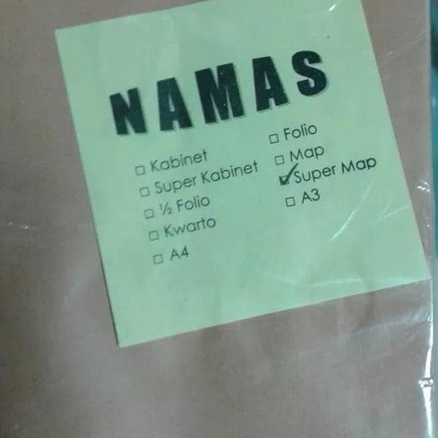 

✥ Amplop Coklat super map polos Namas / tricom 100 lembar lbr ♨
