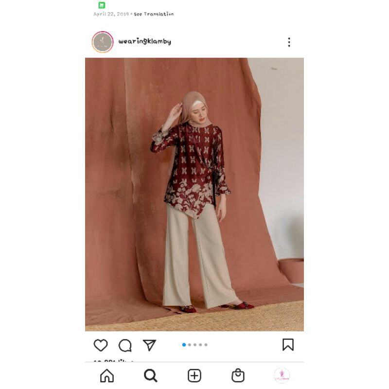sumbawa blouse wearing klamby maroon