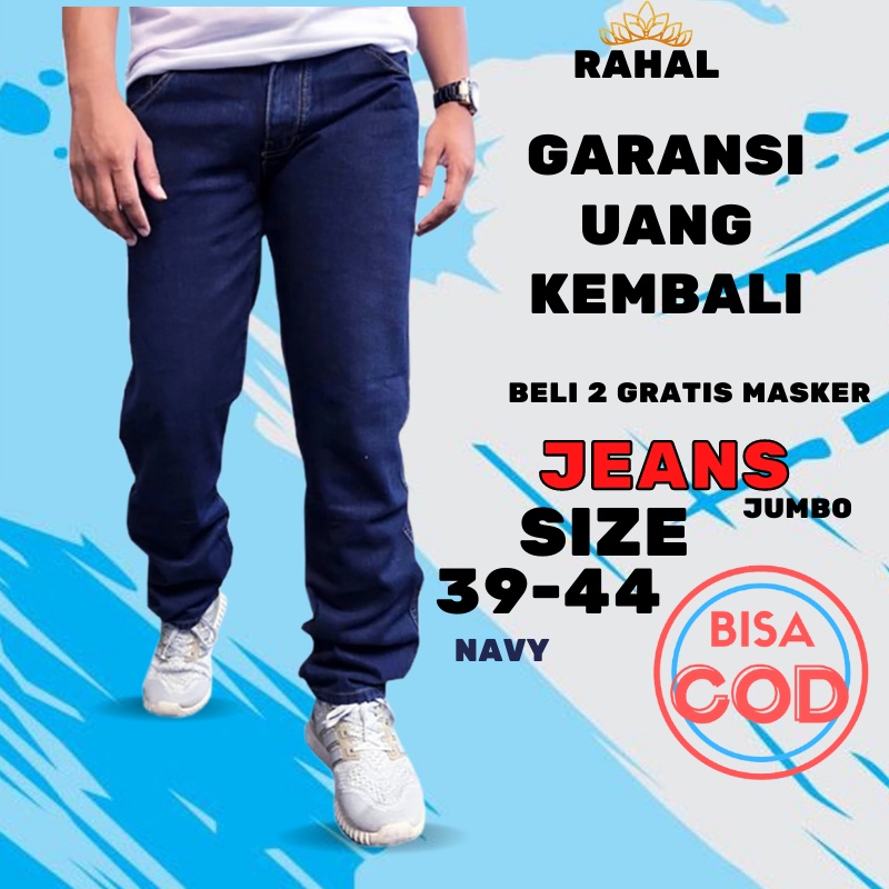 Celana Jeans Jins Panjang Pria Jumbo Dewasa Cowok Levis Size 39-44