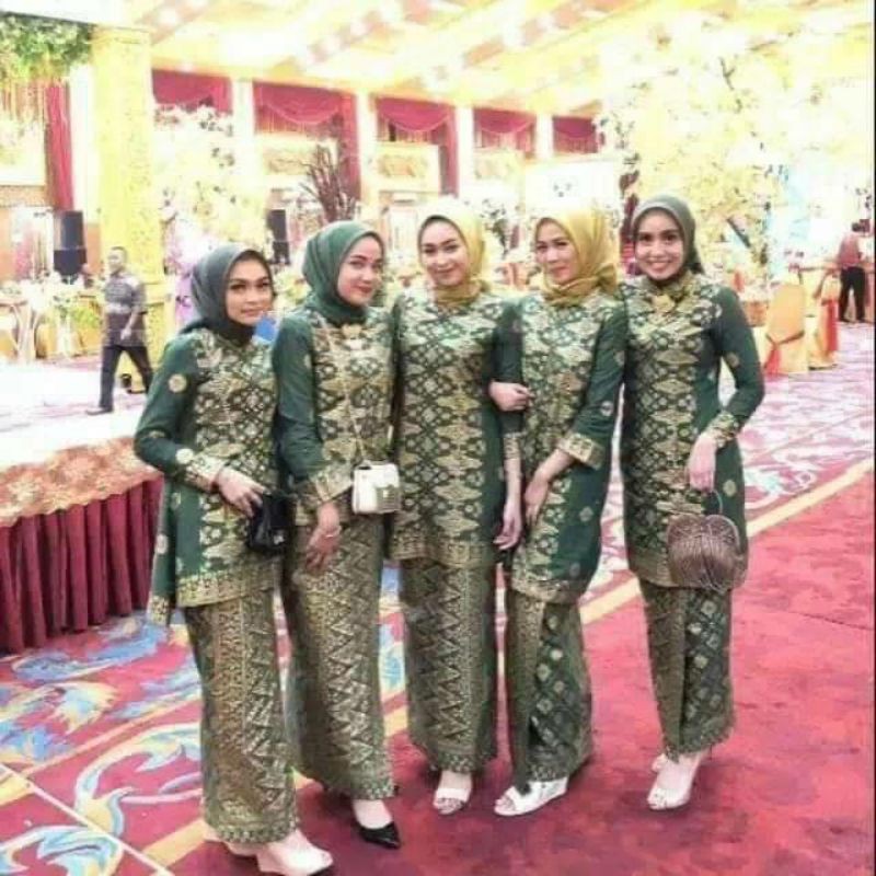 Batik katun setelan wanita motif songket