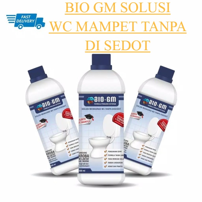 PAKET HEMAT [BIO GM 3 BOTOL] - Mengatasi WC Penuh / Septic Tank Mampet dan Bau