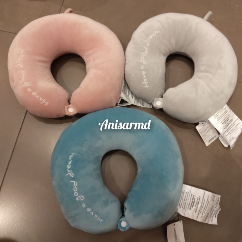 miniso two color u-shaped pillow / bantal leher miniso / bantal leher 3 warna